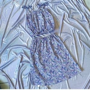 Vintage 1970’s 2 Piece Floral Prairie Set